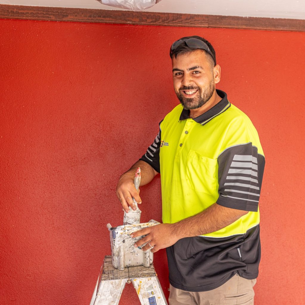 Residential painting inside a house